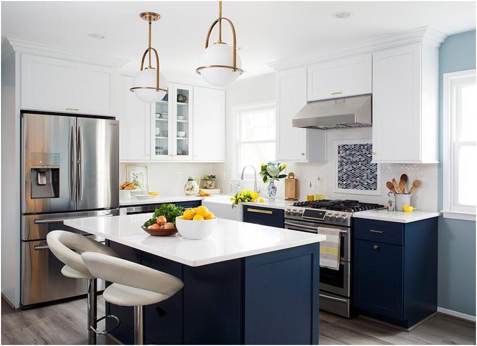 Inspiring Ideas on Blue Kitchen Cabinets