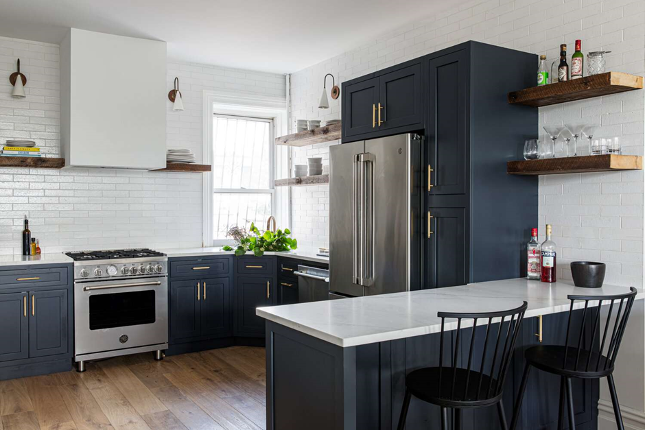 Blue Kitchen Cabinets Still Trendy Even Summer is Over