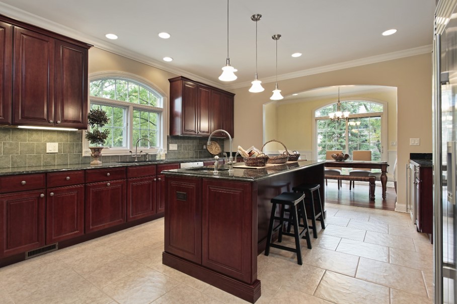 Classic Cherry Kitchen Cabinets Ideal for Kitchen Remodeling